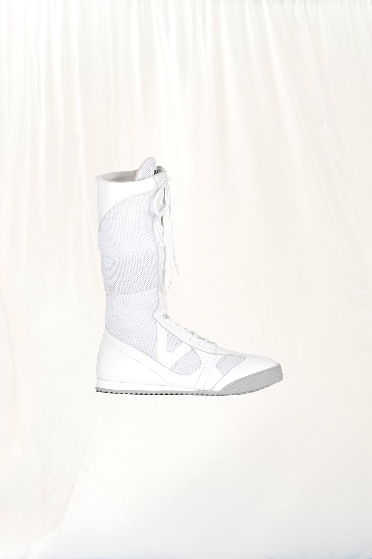 White Leather Sports Boots Balboa