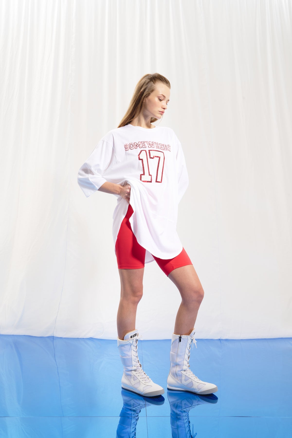 White Leather Sports Boots Balboa