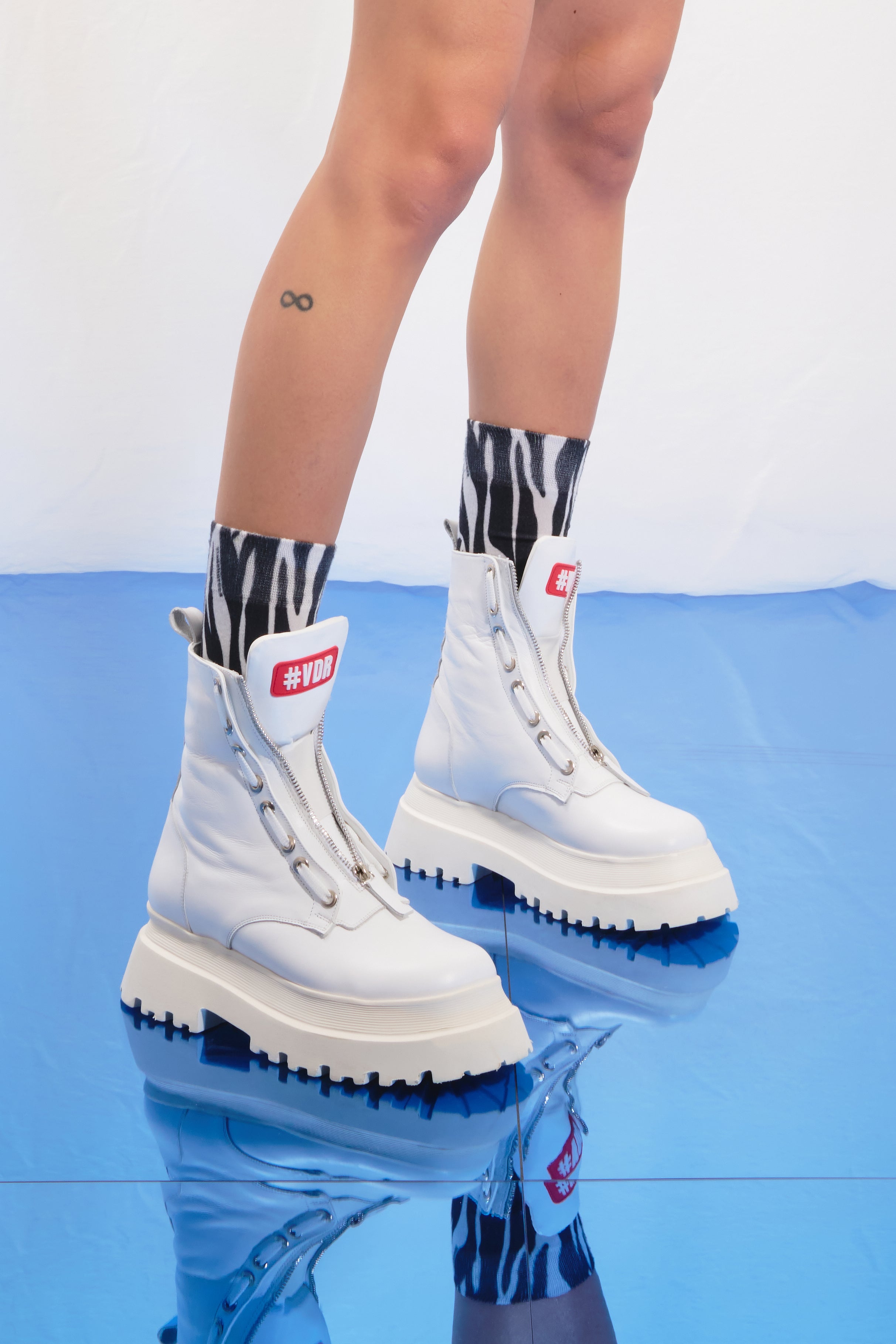 Khaki Black Print 2-pack Socks C1