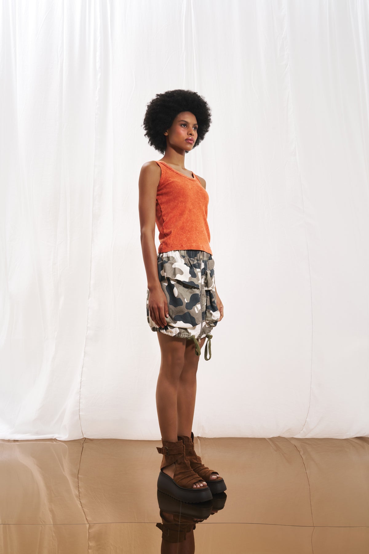 Brown Buckled Platform Suede Sandals Cross