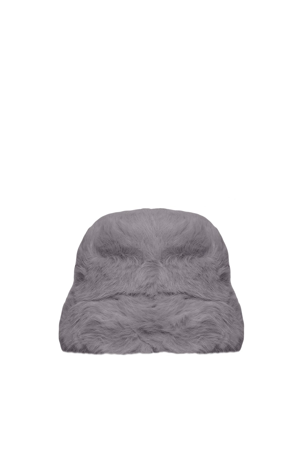 Grey Faux Fur Hat Fnilip
