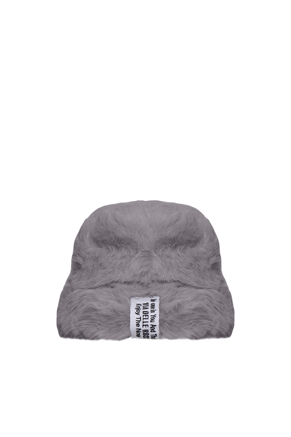 Grey Faux Fur Hat Fnilip