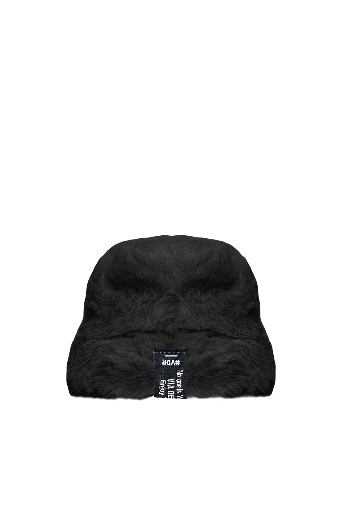 Black Faux Fur Hat Fnilip