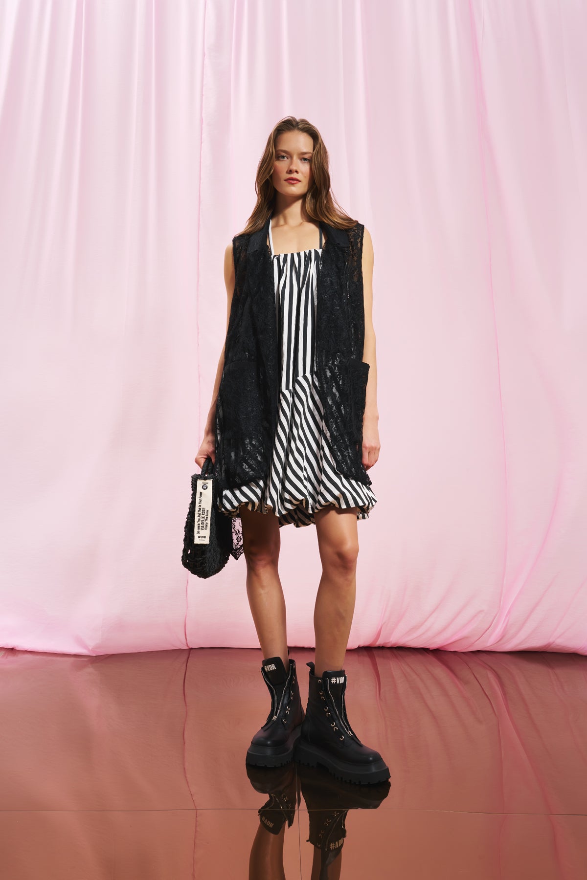 Black Mini Straw Bag Kal