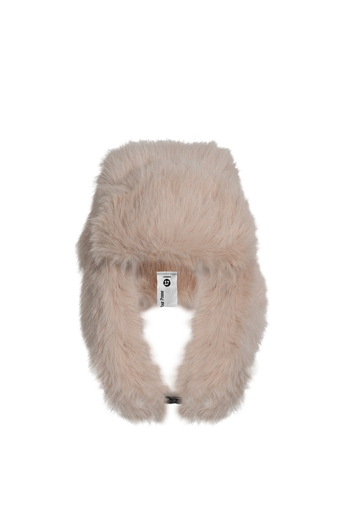 Beige Faux Fur Earmuff Hat Pan
