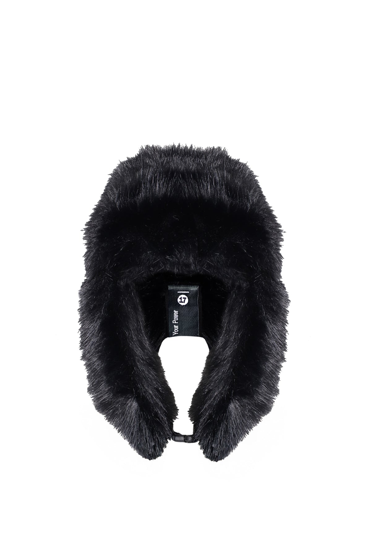 Black Faux Fur Earmuff Hat Pan