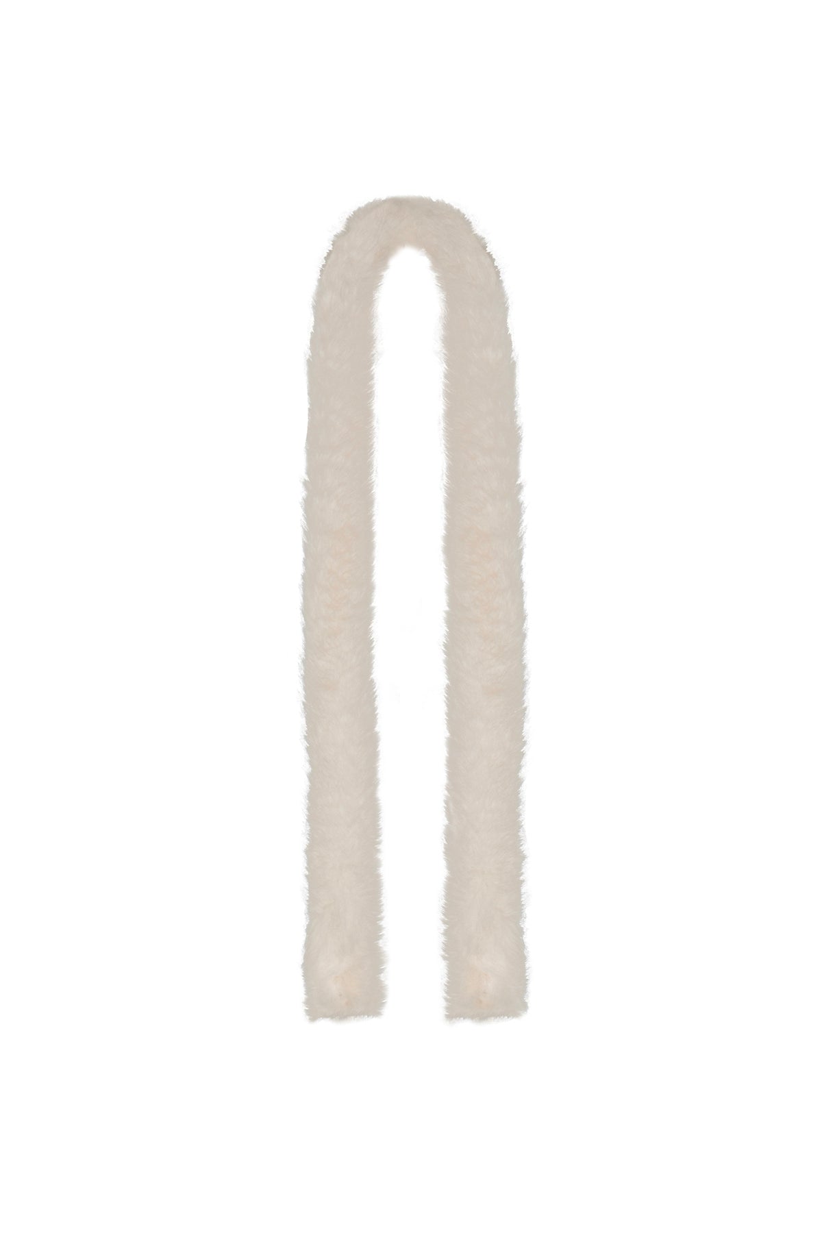 Off White Faux Fur Scarf Pencel