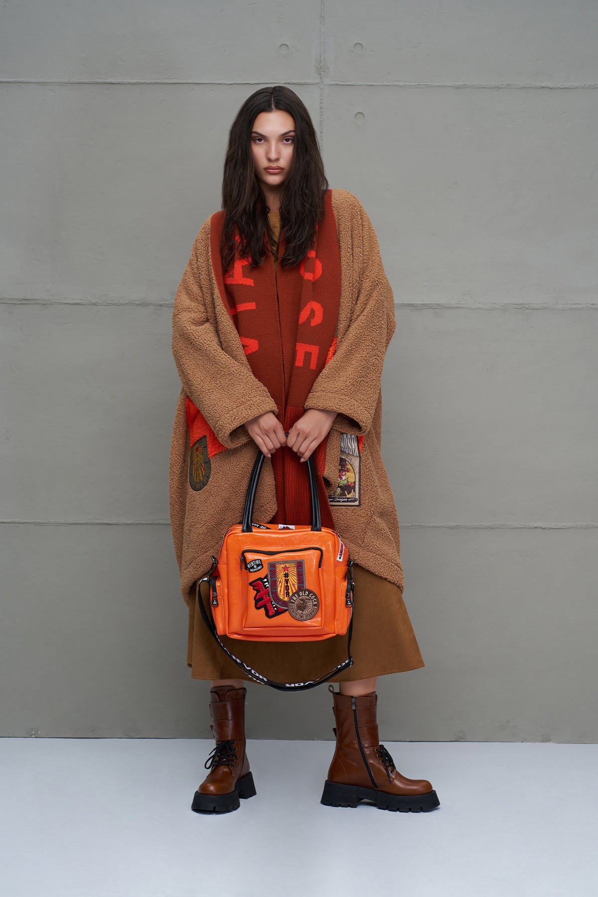 Orange Faux Leather Bag Porto21