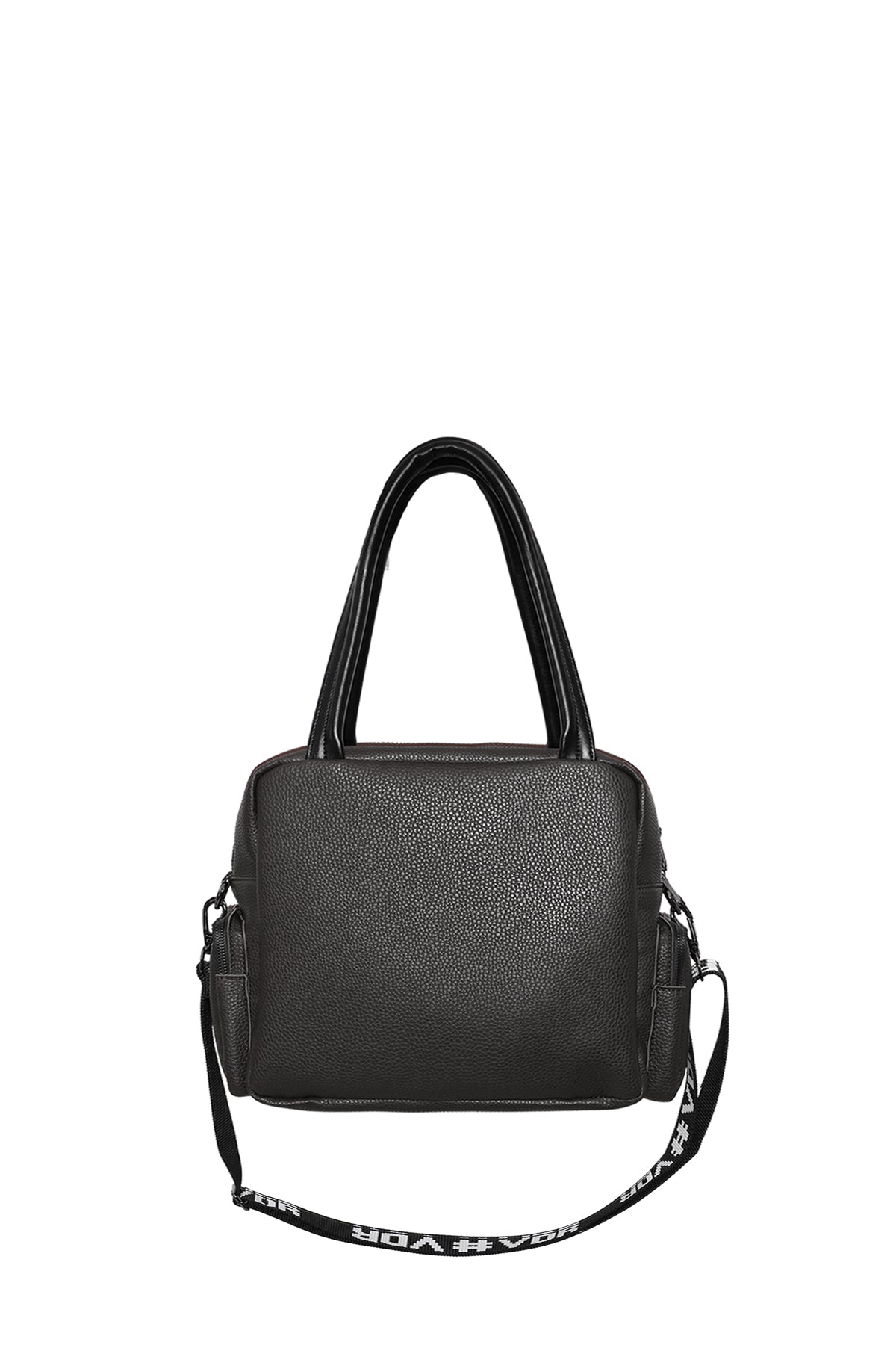 Black Faux Leather Bag Porto22