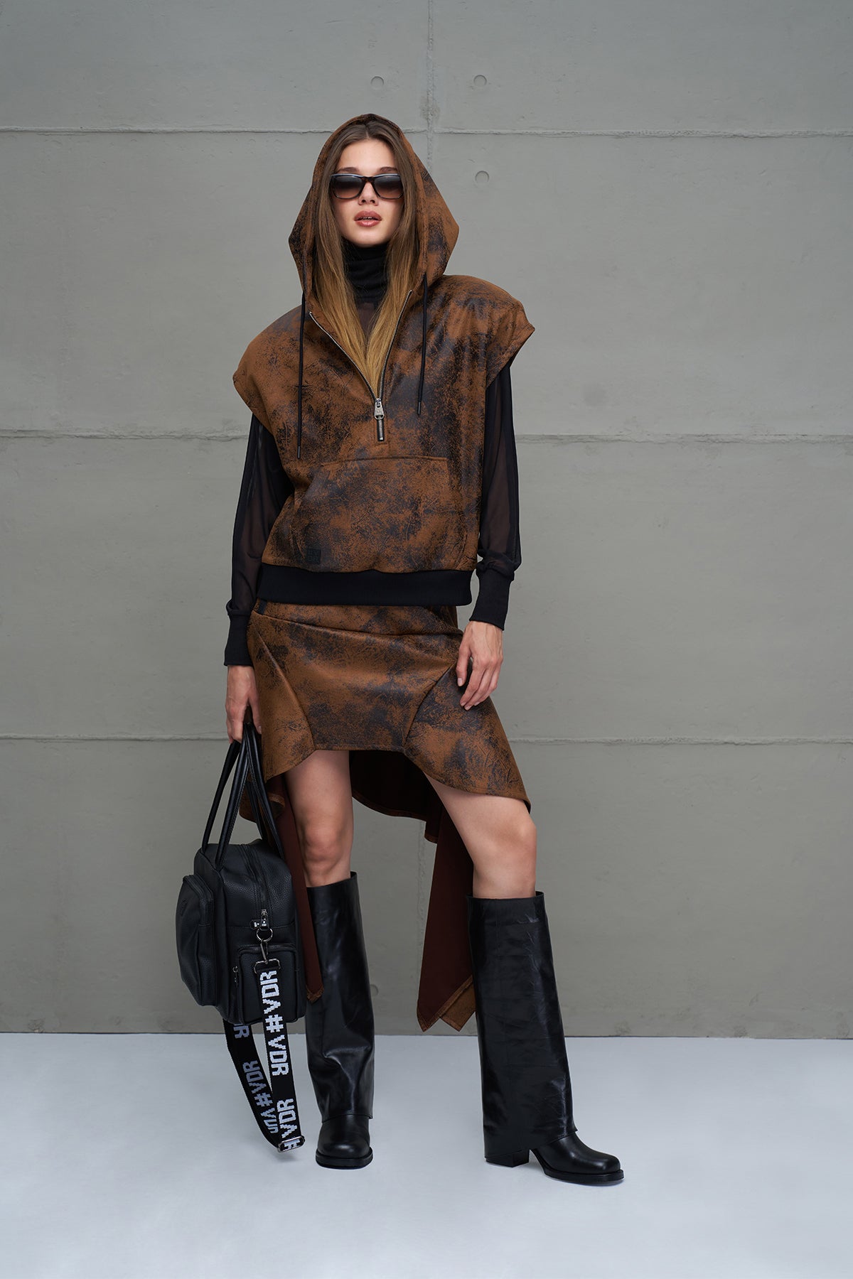 Black Faux Leather Bag Porto22