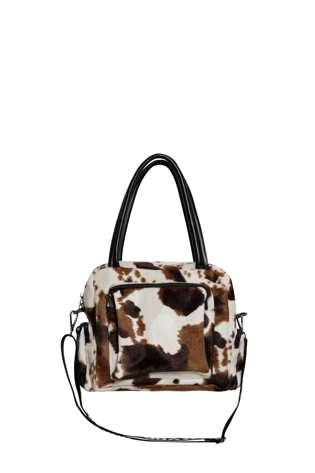 Off White Brown Faux Fur Bag Porto23