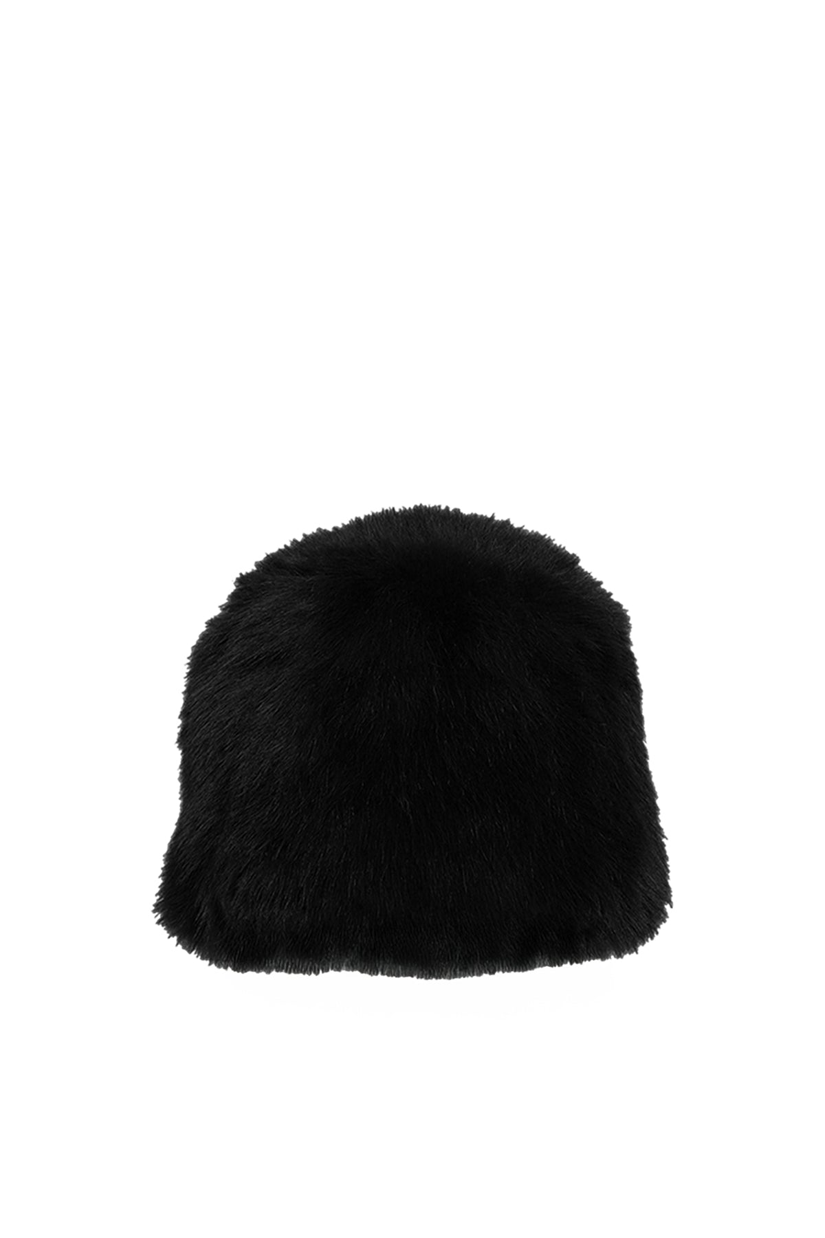 Black Faux Fur Hat Postino
