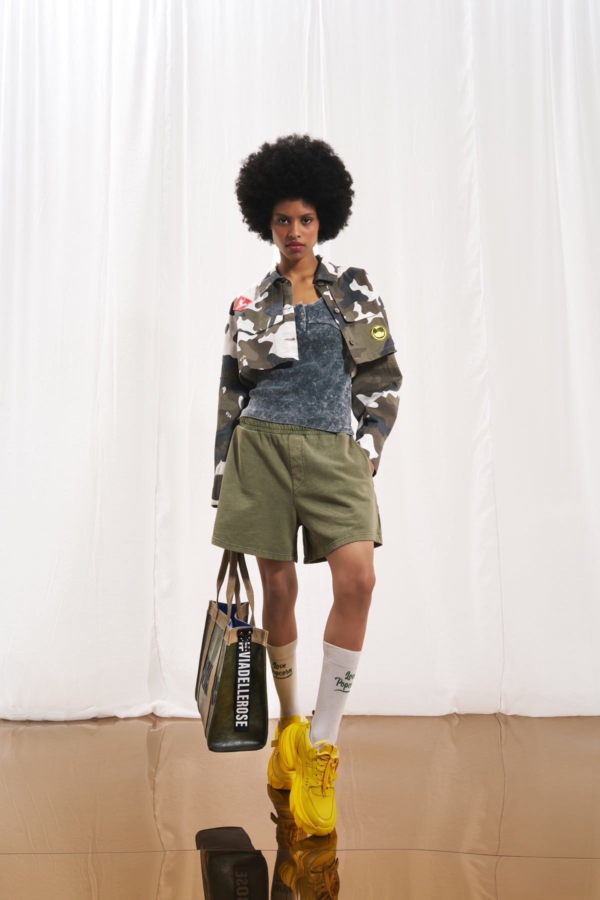 Yellow Chunky Sole Sneakers Schiuma