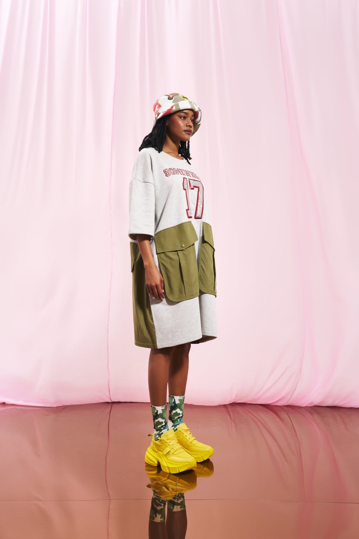 Yellow Chunky Sole Sneakers Schiuma