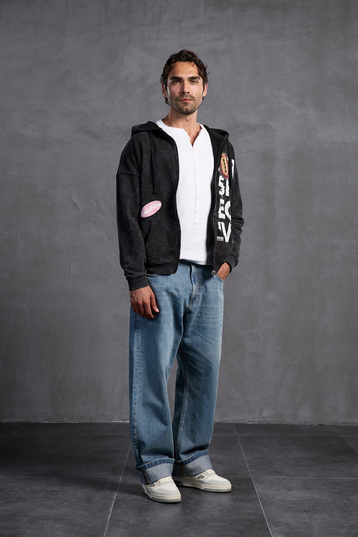 Black Patch Hooded Sweatshirt 10000