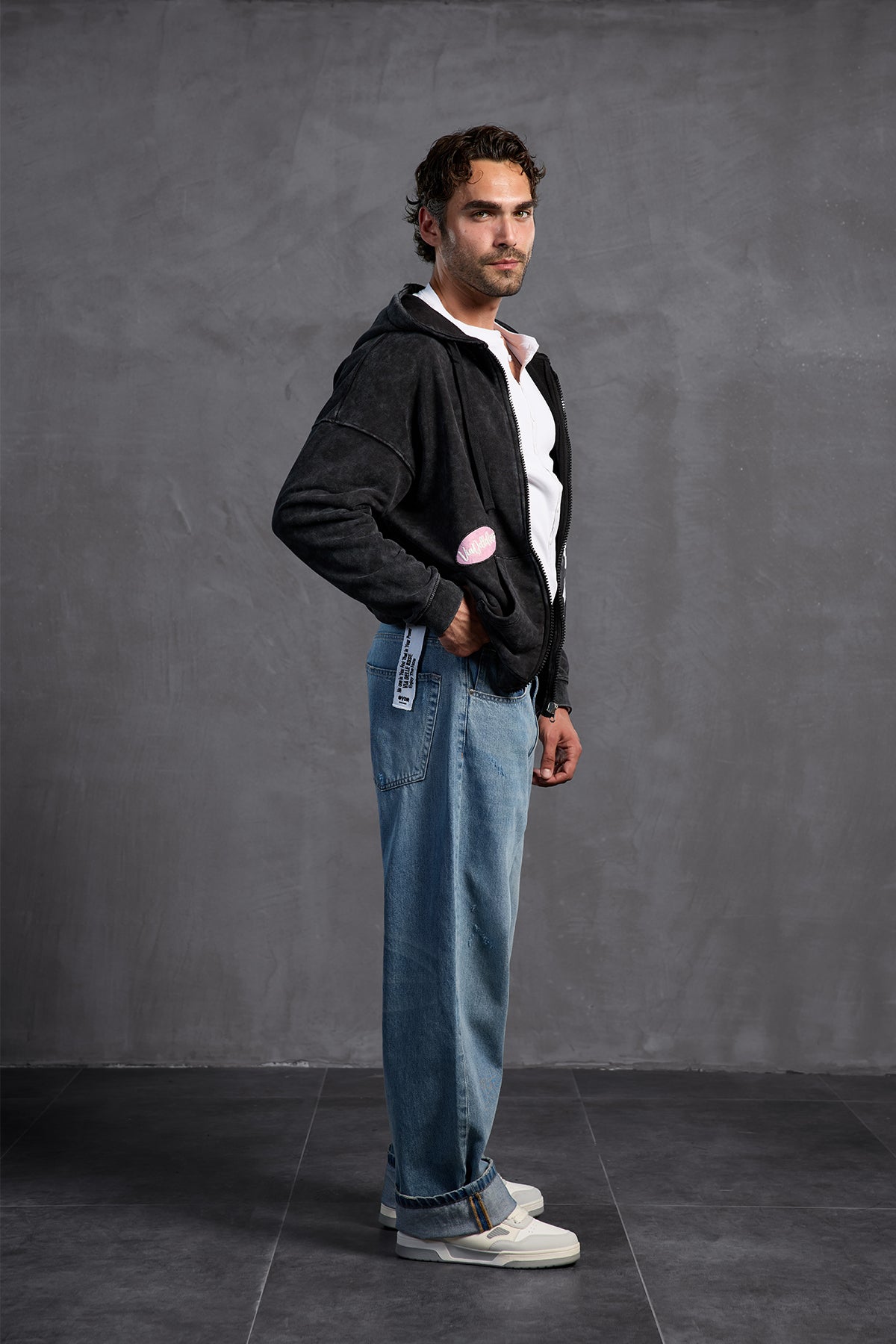 Black Patch Hooded Sweatshirt 10000