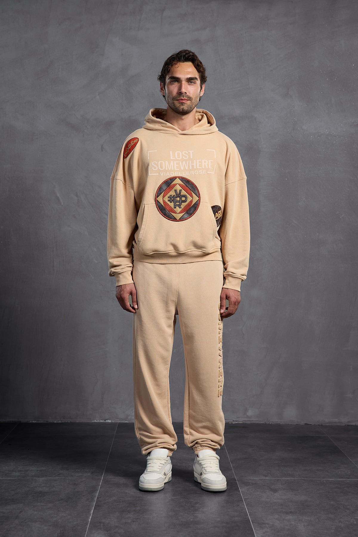 Beige Slim Leg Trousers 10005