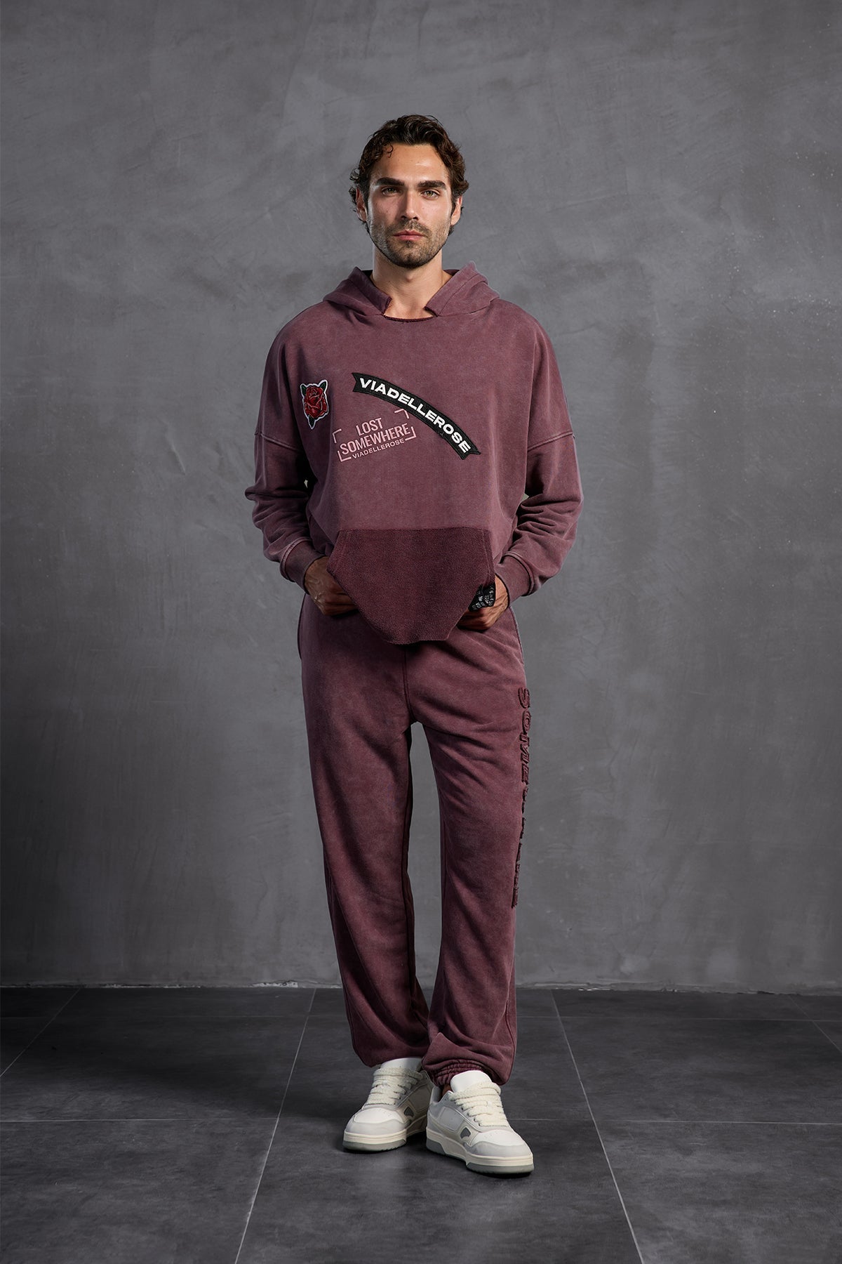 Burgundy Slim Leg Trousers 10005