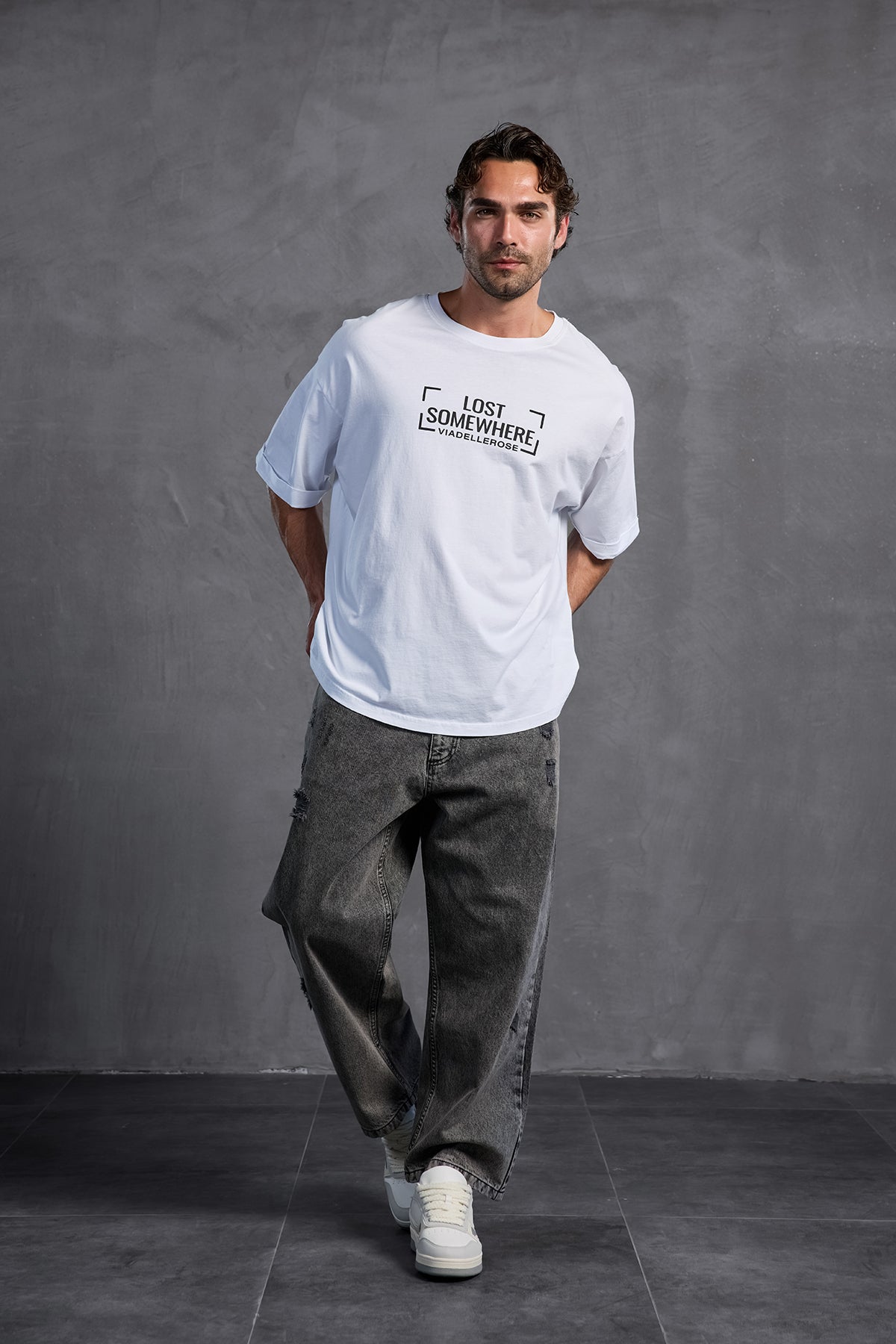 White Printed Crew Neck T-shirt 10006