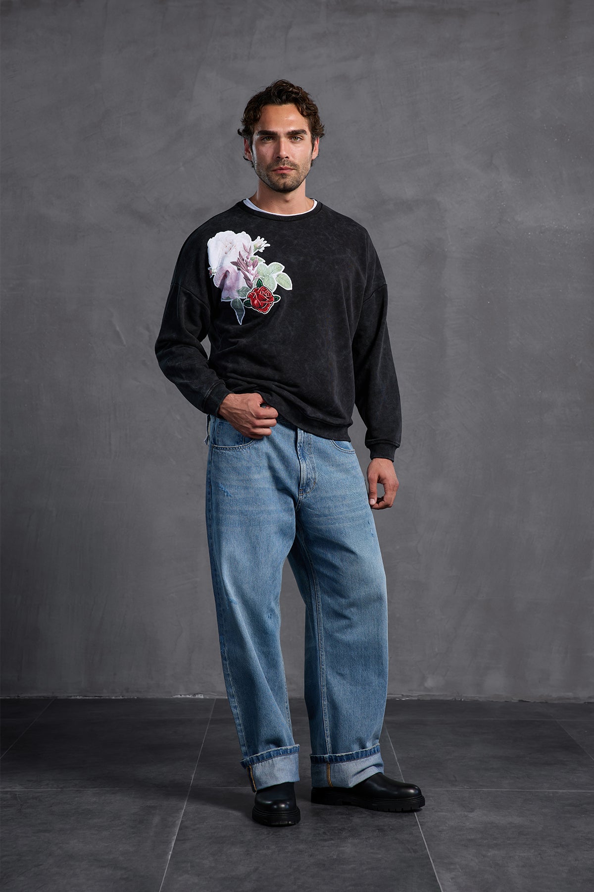 Blue Baggy Trousers 10015