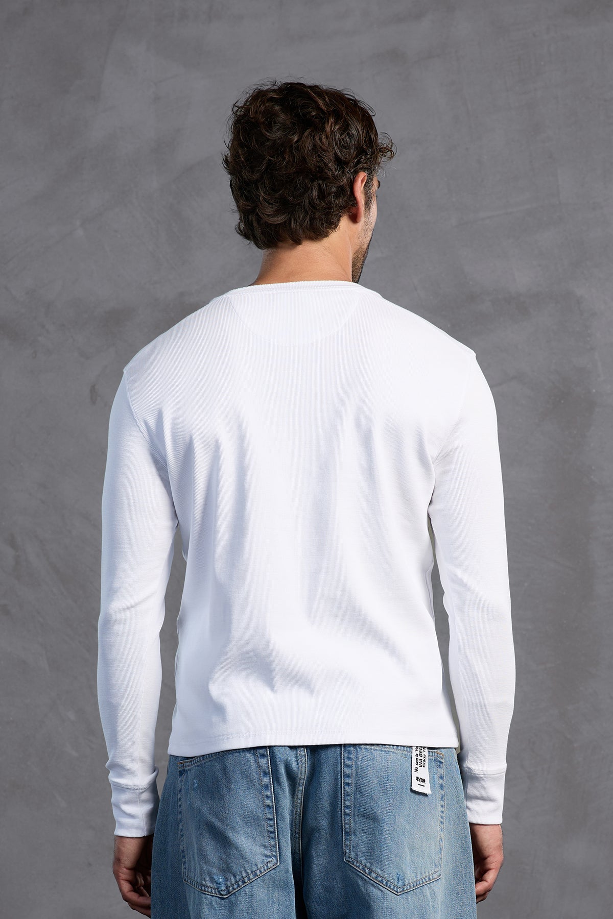 White Ribbed Front Buttoned T-shirt 10025