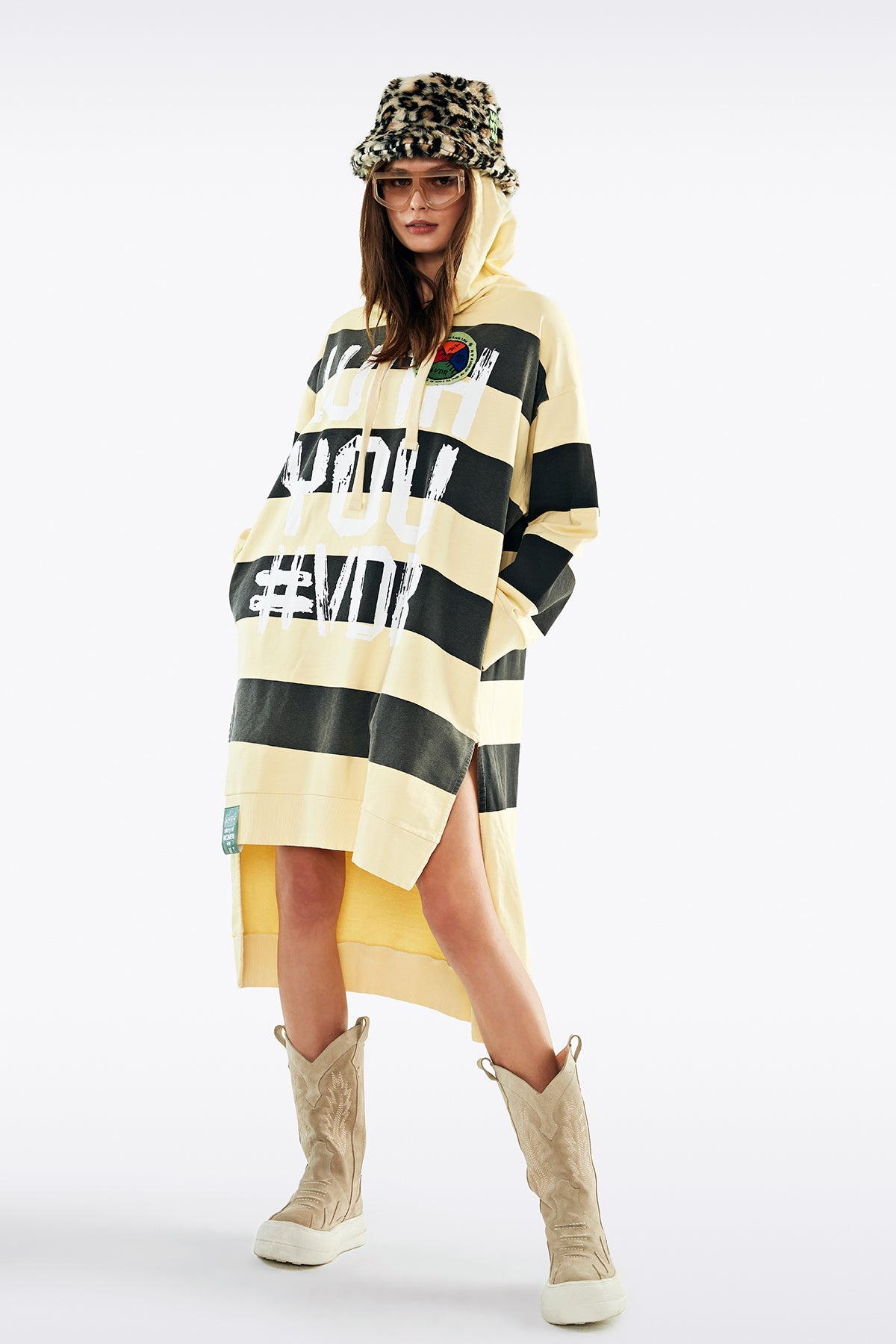 Giallo Pastello Nero Dress 11302