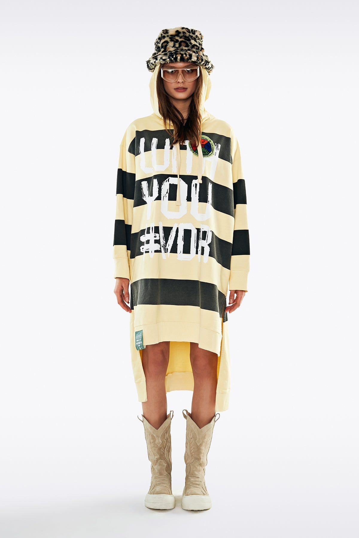 Giallo Pastello Nero Dress 11302