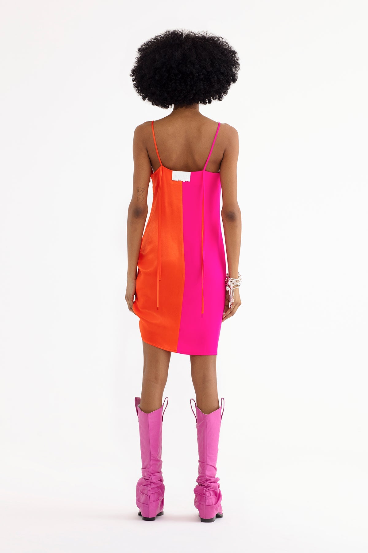 Fuxia Orange Dress 13018
