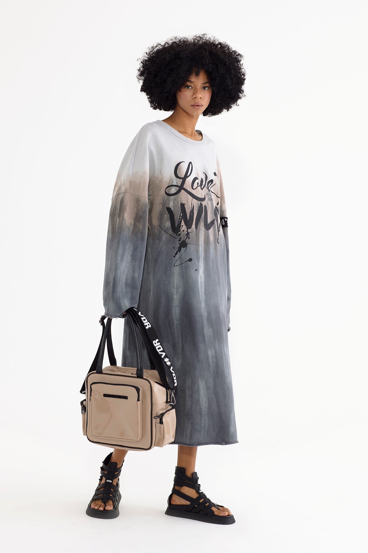 Coffe Off White Dress 13202