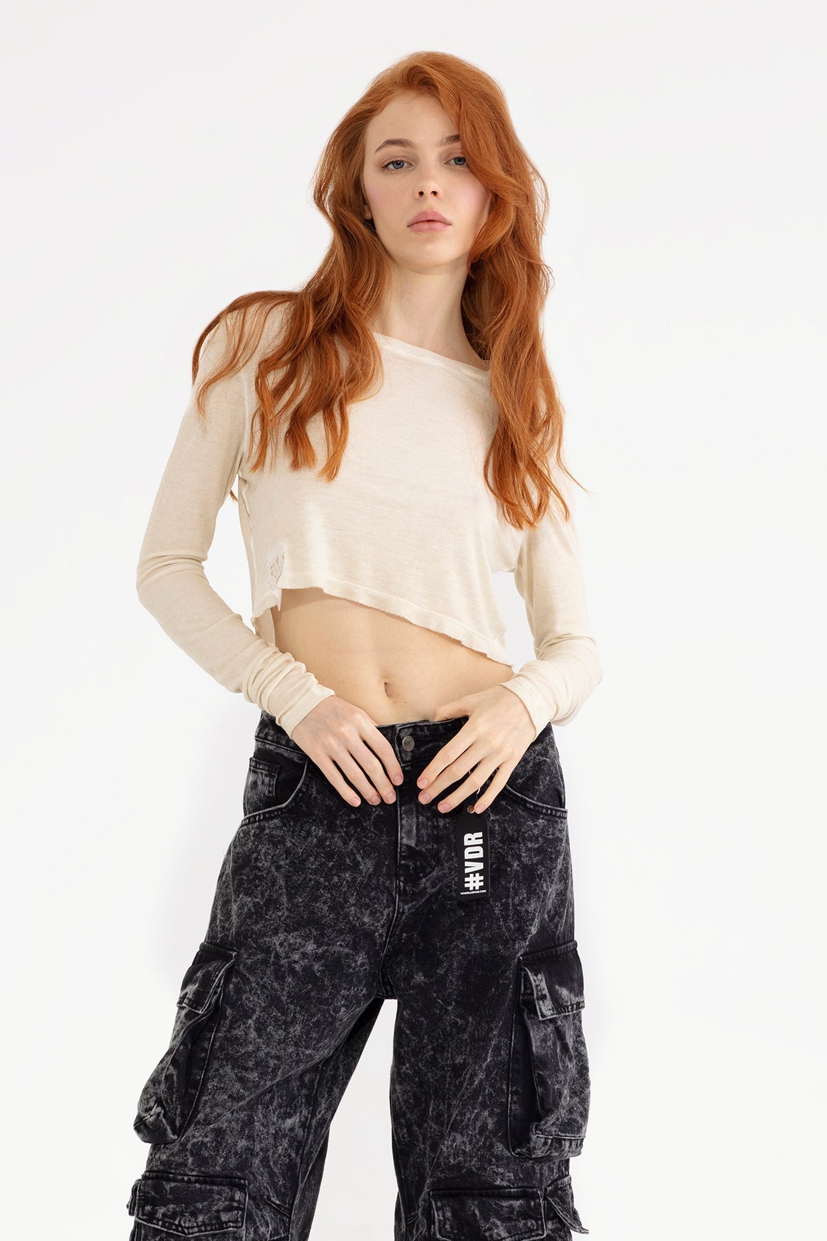 Beige L S T-shirt 13225