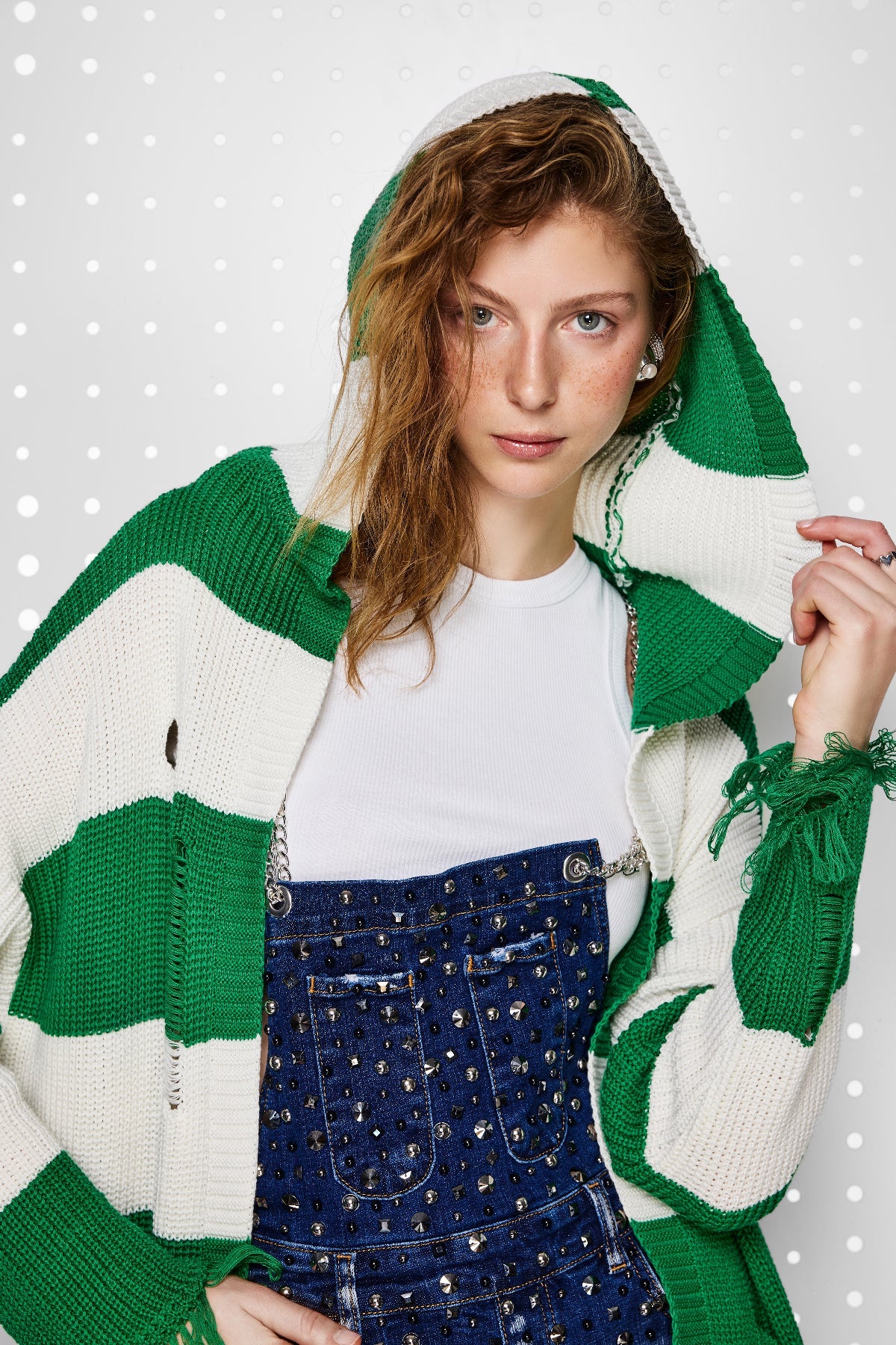 Verde Off White Cardigan 15058