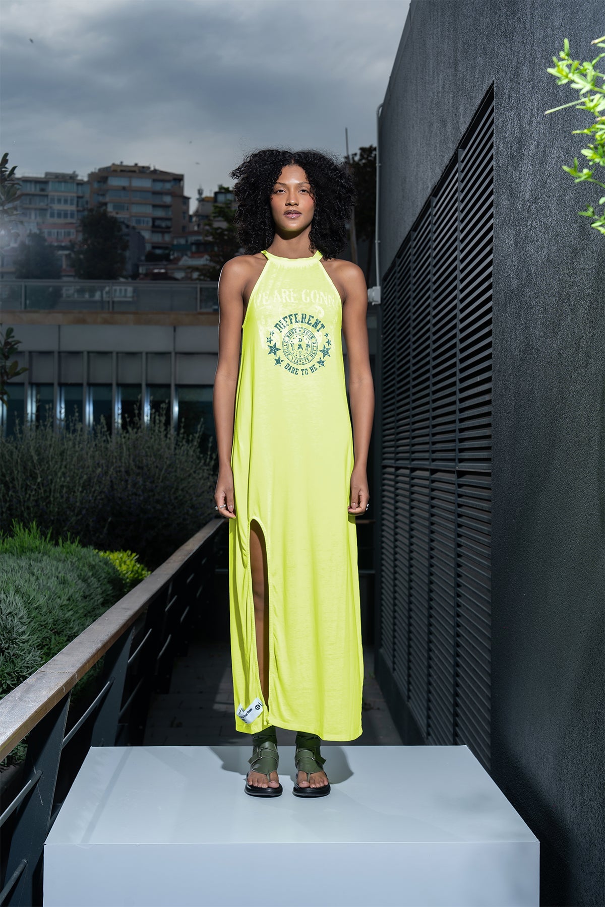Giallo Neon Dress 15158