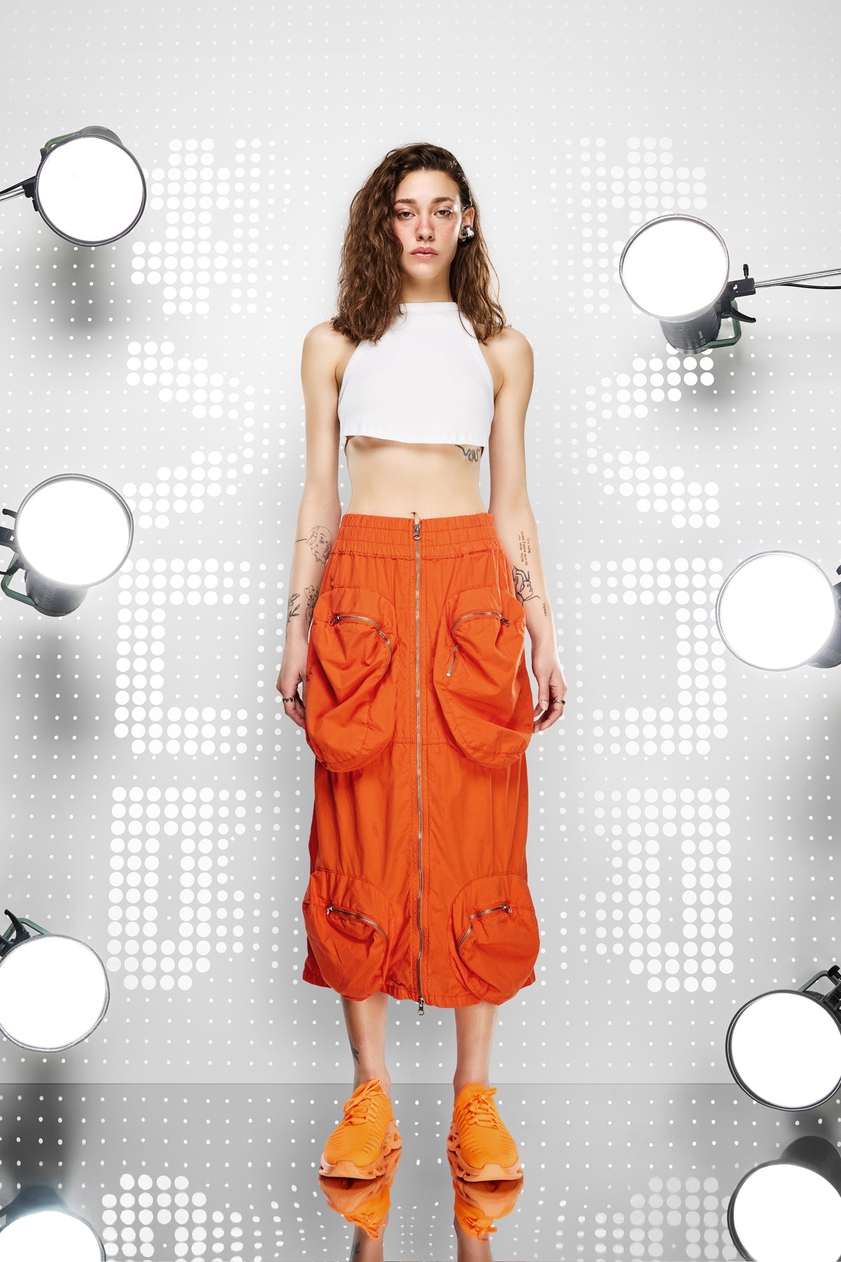 Orange Skirt 15344