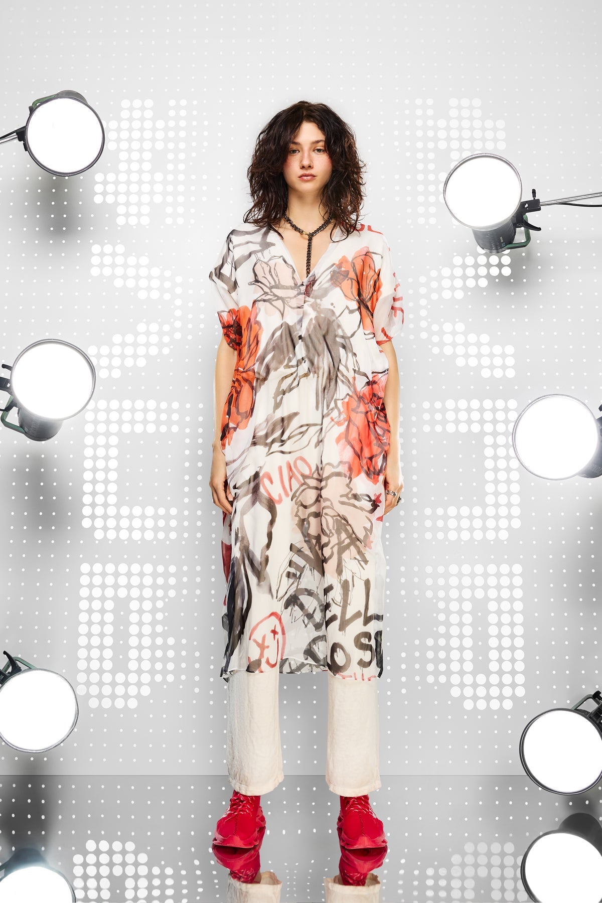 Off White Rosso Dress 15363