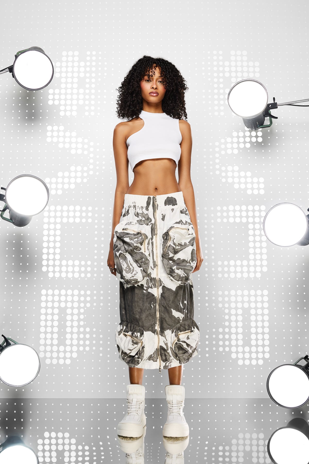 Off White Grigio Skirt 15454