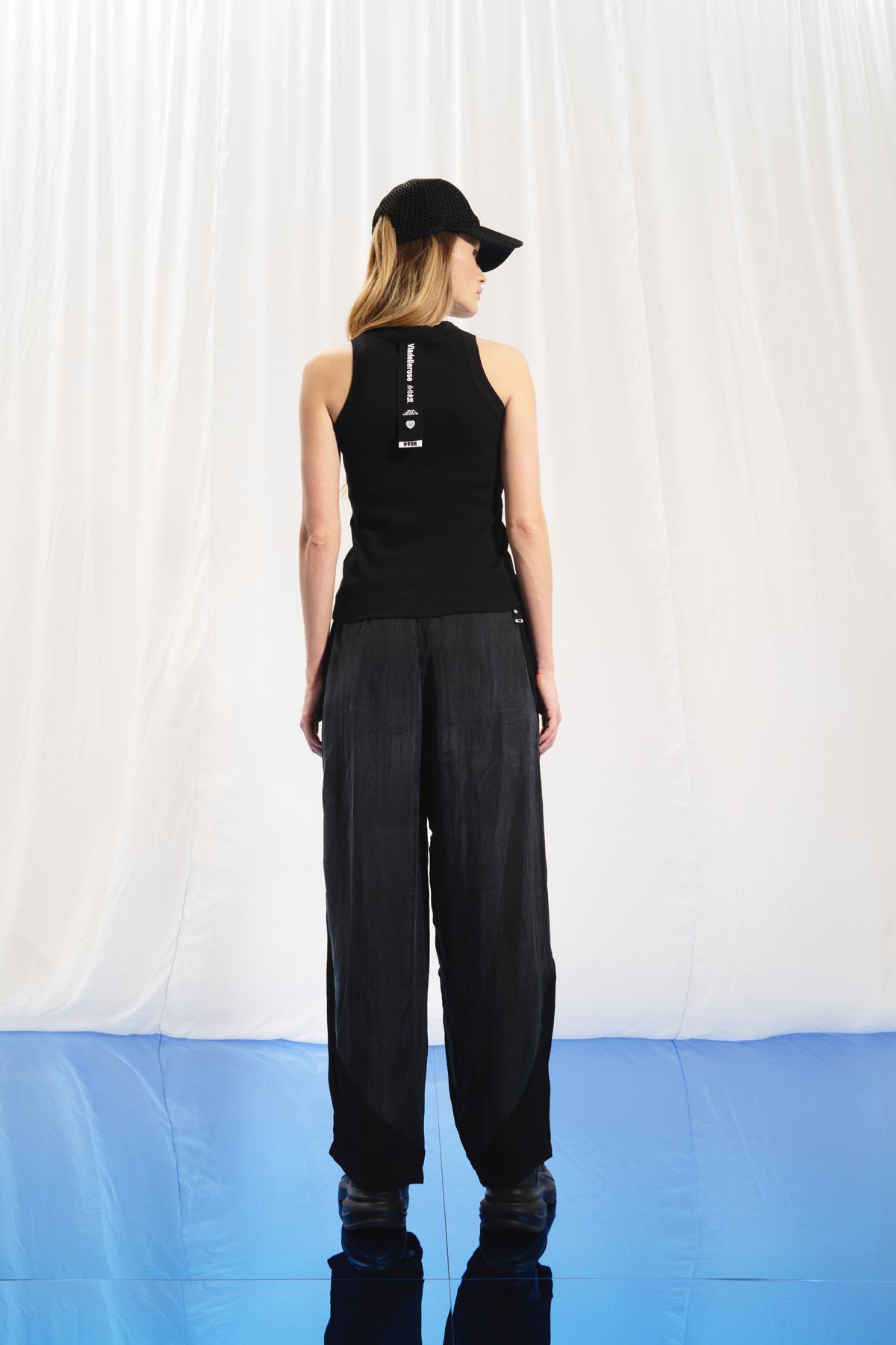 Black Ribbed Basic Tank Top 17011