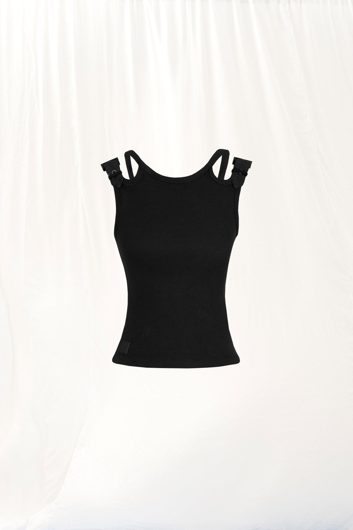 Black Ribbed Tank Top 17019