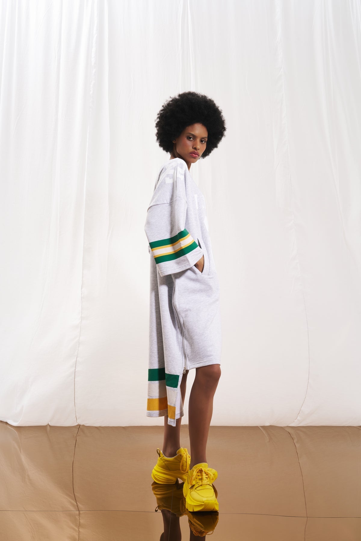 Light Grey Melange Dress 17027