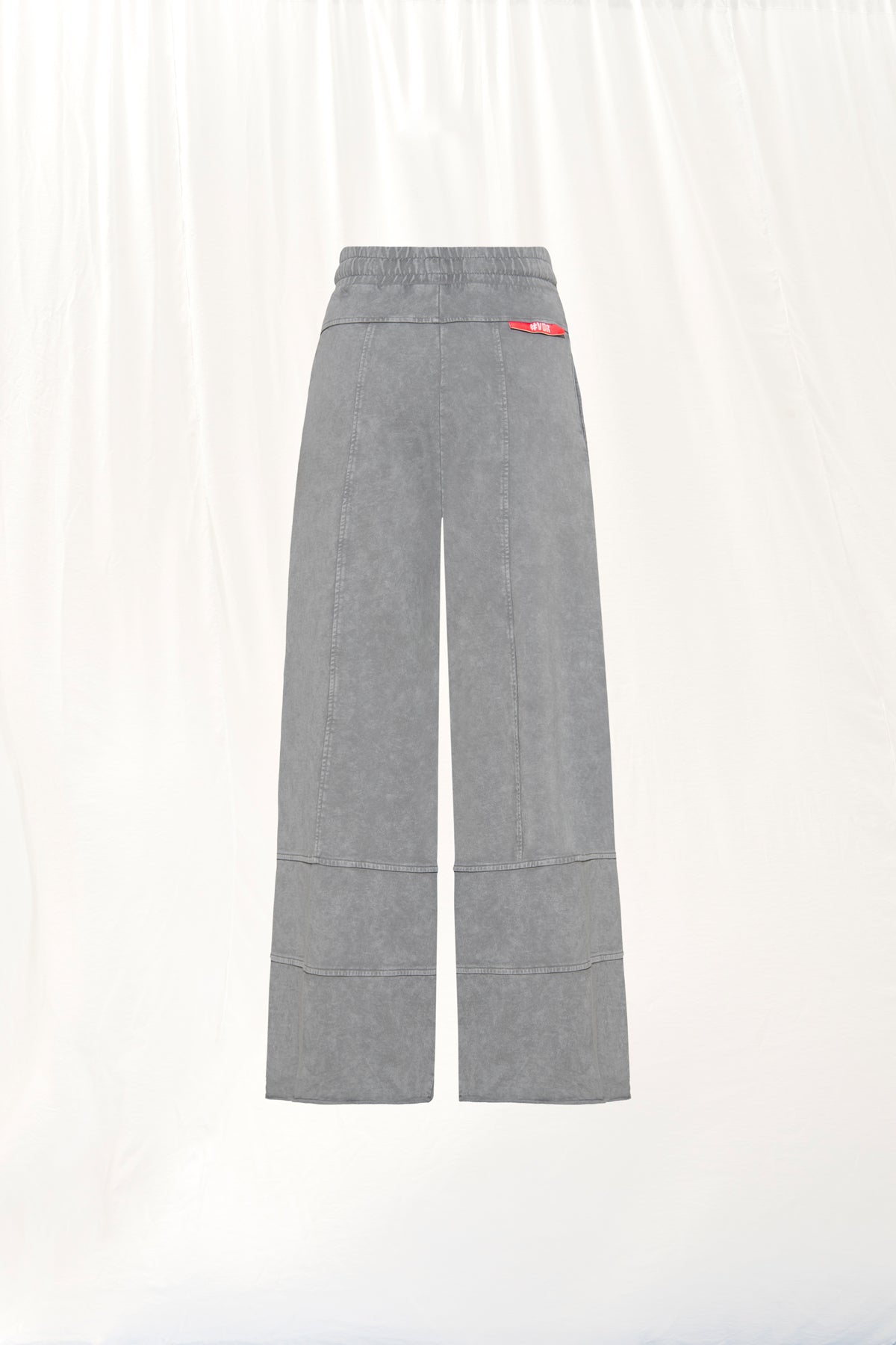 Grey Wide-leg Plush Trousers 17045