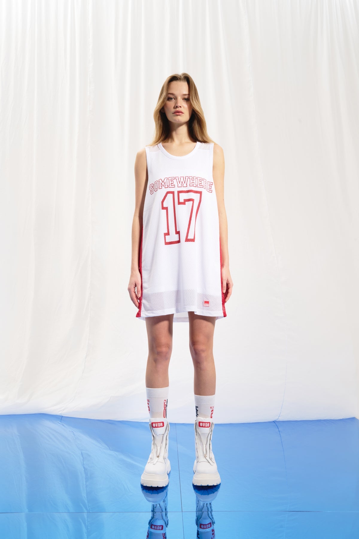 White Basketball Dress 17059