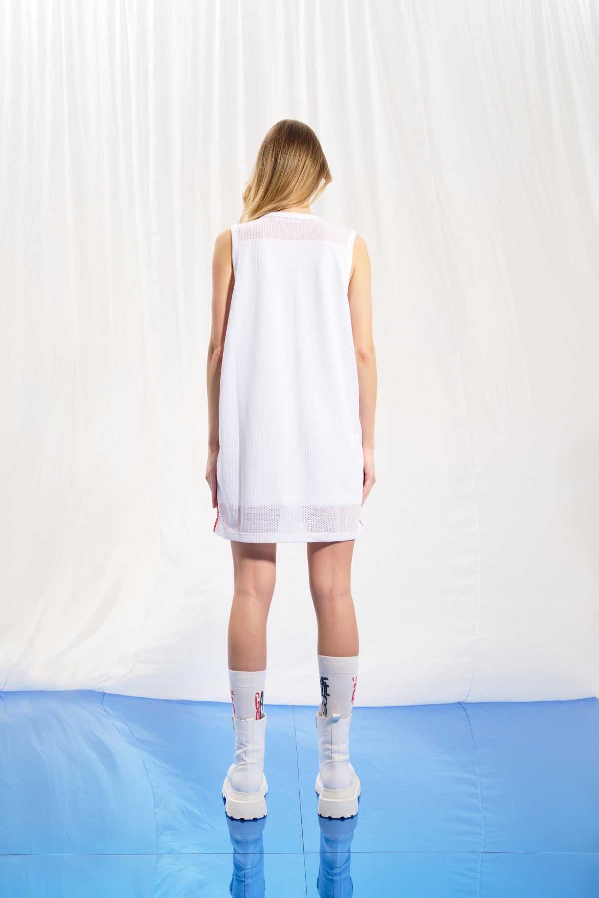 White Basketball Dress 17059