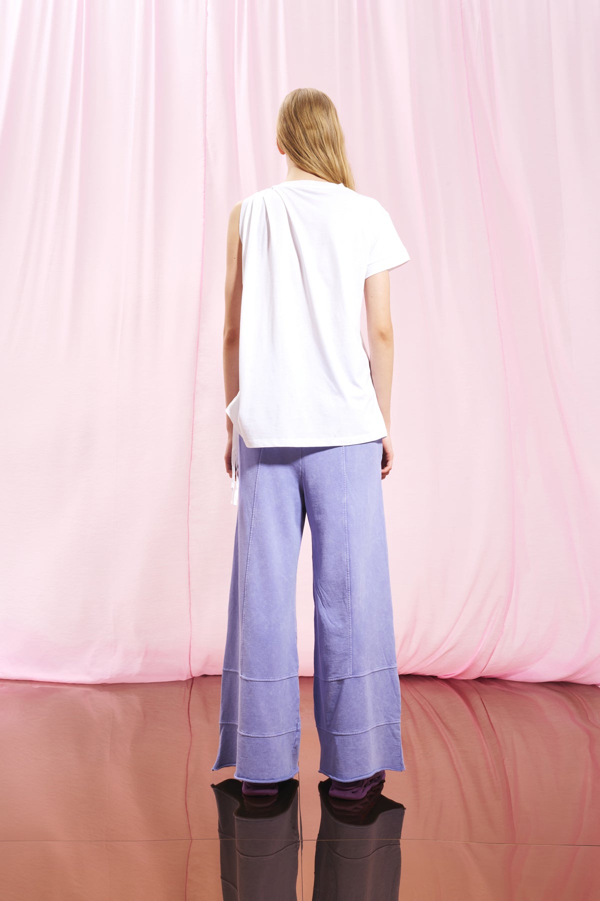 White Asymmetric T-shirt 17062