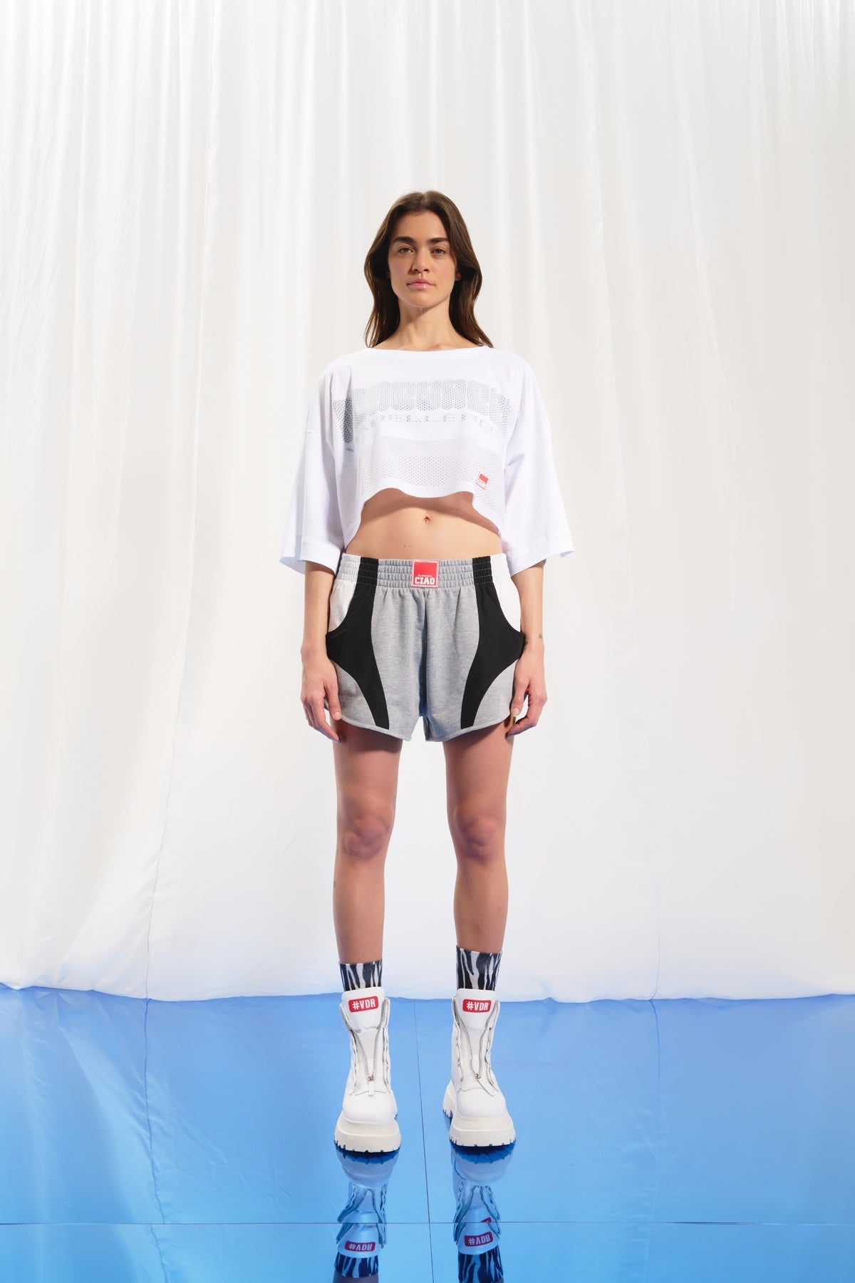 White Cropped T-shirt 17071