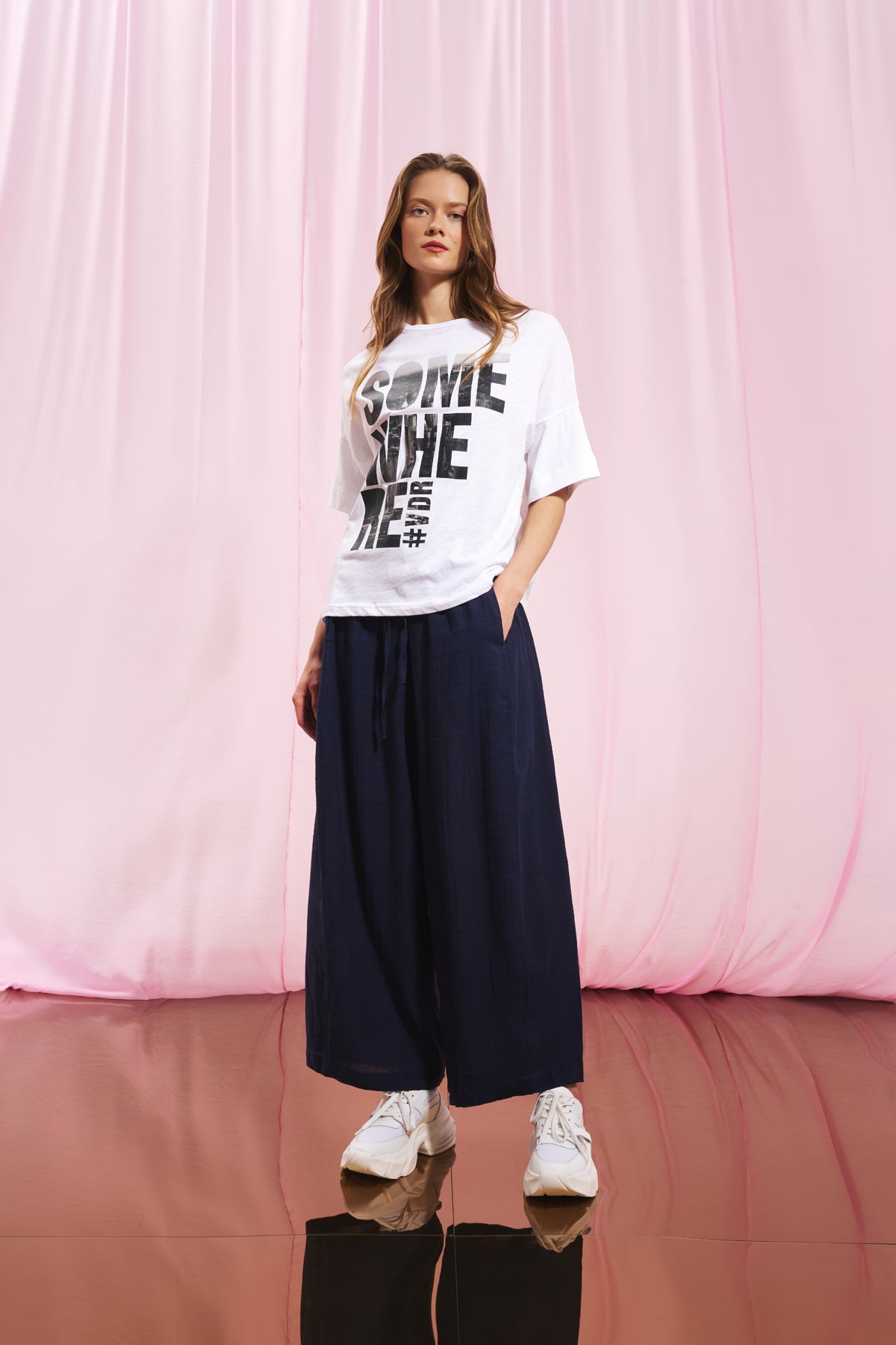 White Print T-shirt 17084