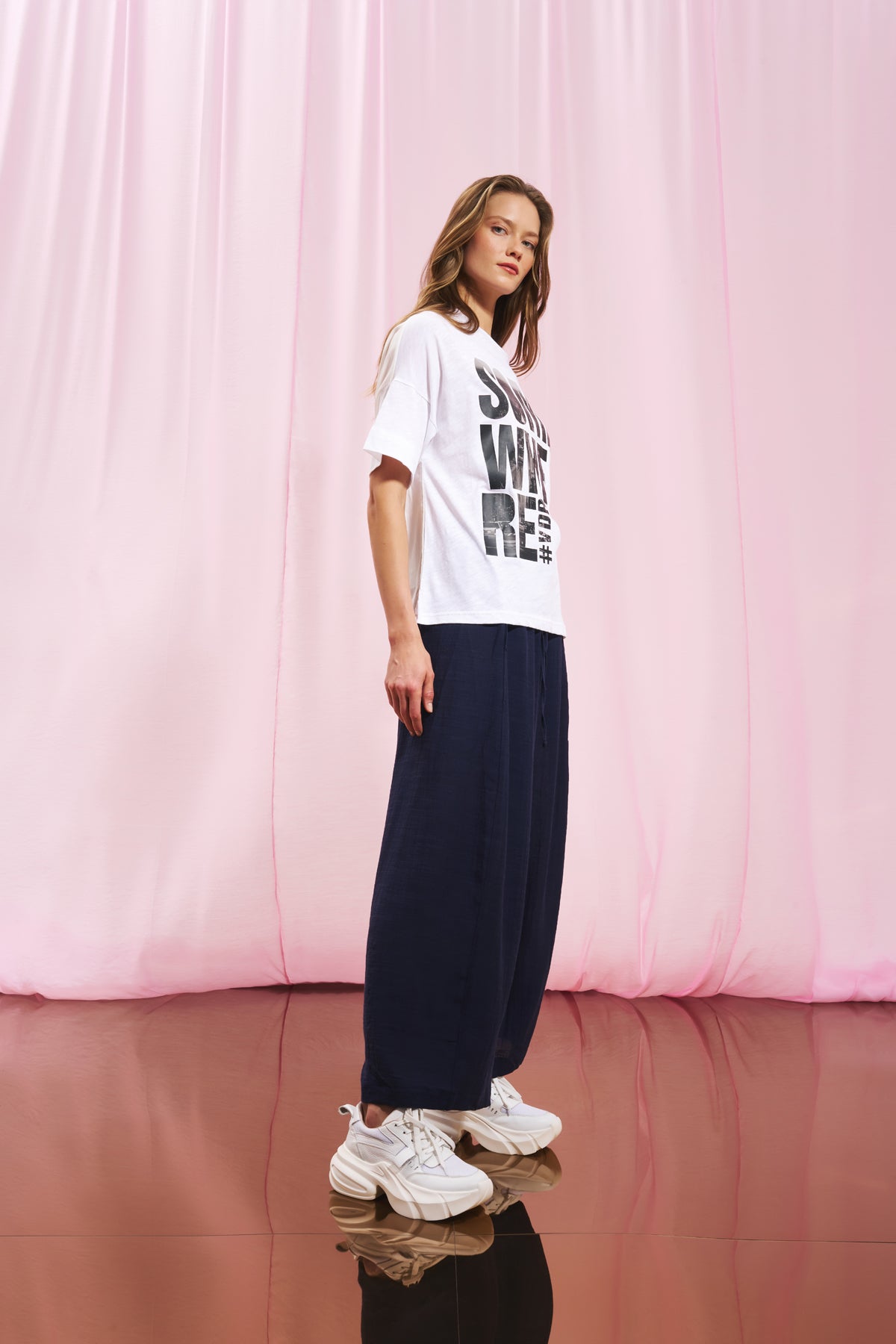 White Print T-shirt 17084