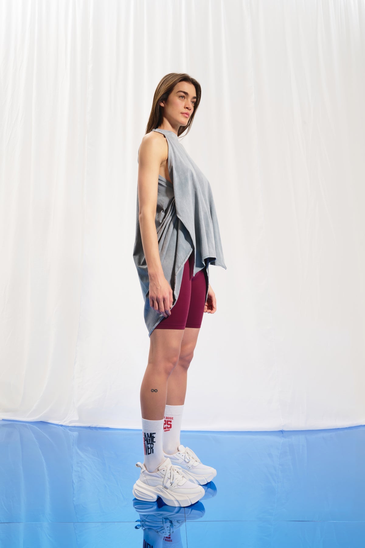 Grey Halter-neck Tunic 17101