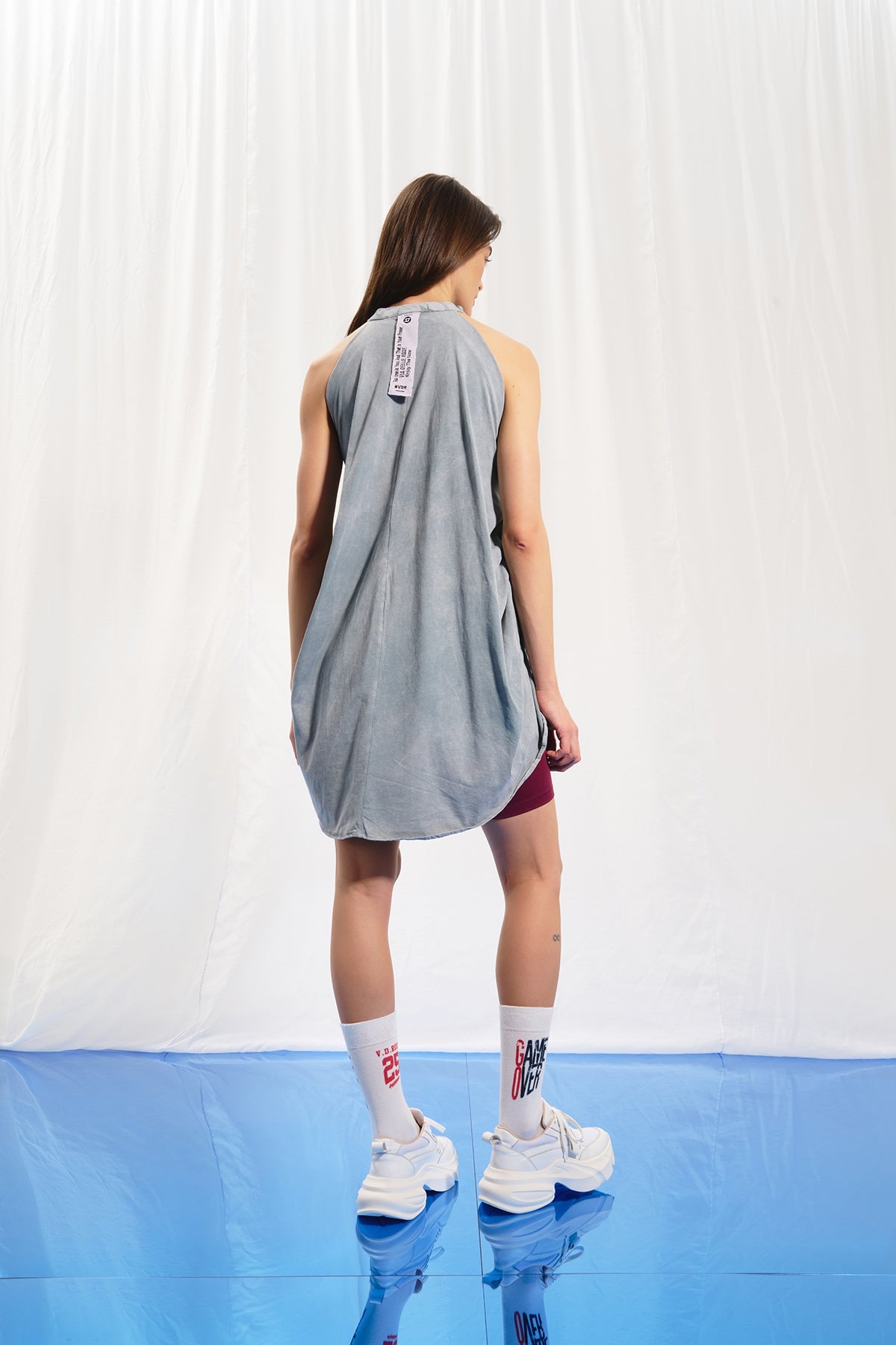 Grey Halter-neck Tunic 17101