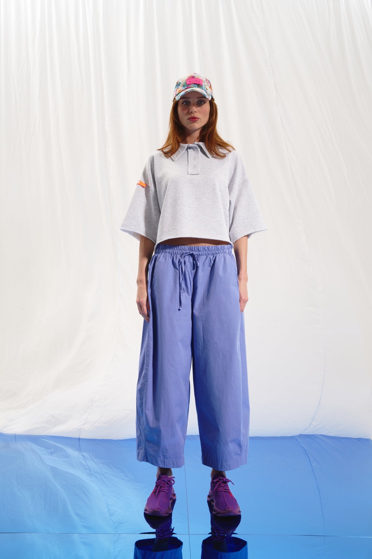 Lilac Poplin Baggy Trousers 17107