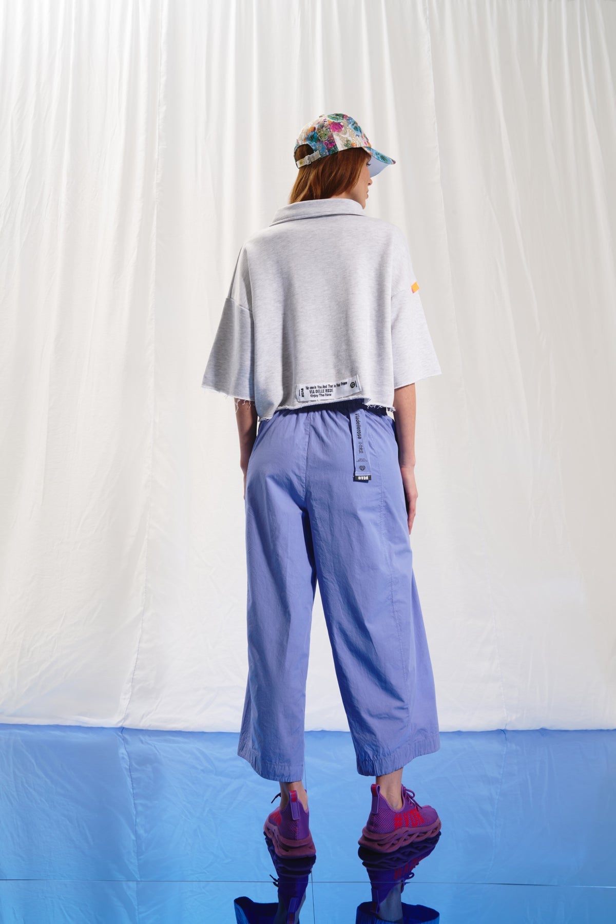 Lilac Poplin Baggy Trousers 17107