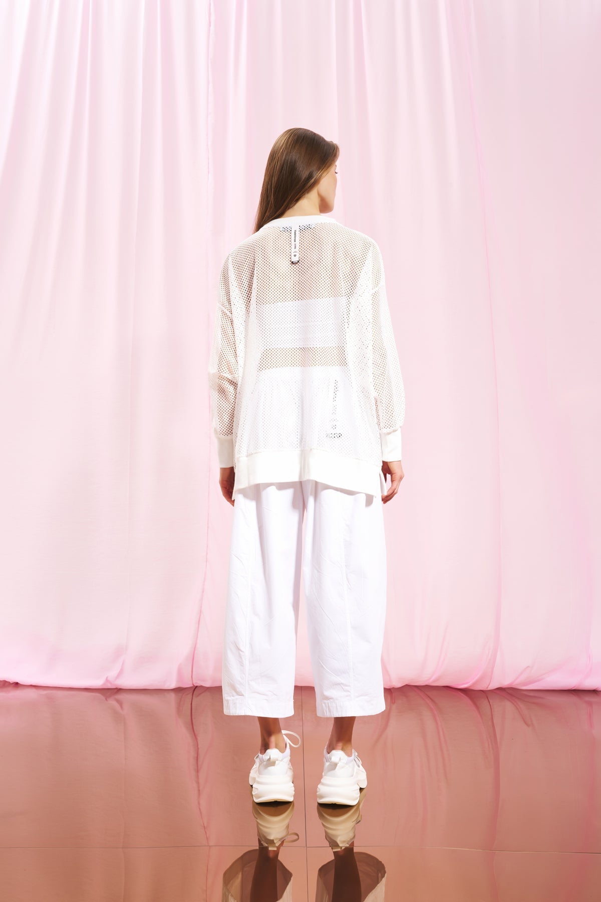 White Poplin Baggy Trousers 17107